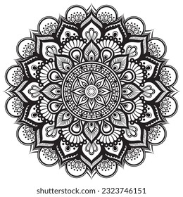 Mandala floral vector illustration set