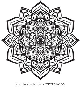 Mandala floral vector illustration set