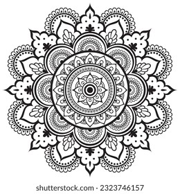 Mandala floral vector illustration set