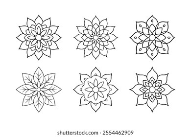 mandala floral vector illustration white background