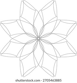 Flor de mandala 10 versión eps diseño 