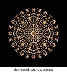 Diseño de fondo del logotipo de arte de las flores de Mandala