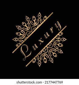 Mandala Flower Art Logo Background Design