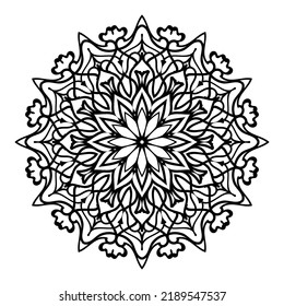Diseño de fondo del logotipo de arte de las flores de Mandala