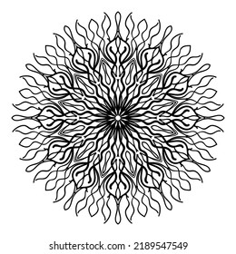 Mandala Flower Art Logo Background Design