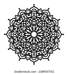 Mandala Flower Art Logo Background Design