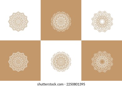 Mandala Flower Art Logo Background Design