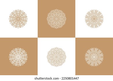 Mandala Flower Art Logo Background Design