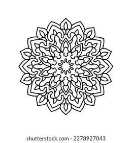 Mandala flower beautiful decoration for sticker, book cover, banner, invitation