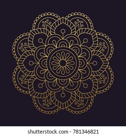 Mandala flower beautiful vector vintage decorative element oriental illustration