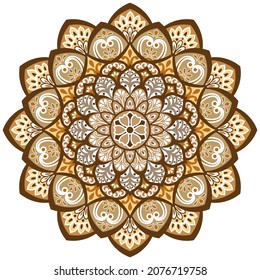 Mandala flower color vector image.