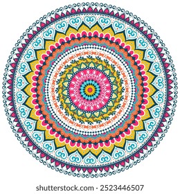 Mandala flower color vector image.