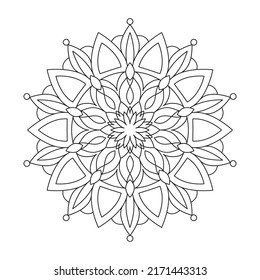 Mandala flower for coloring page