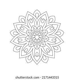 Mandala Flower Coloring Page Stock Vector (Royalty Free) 2171443315 ...