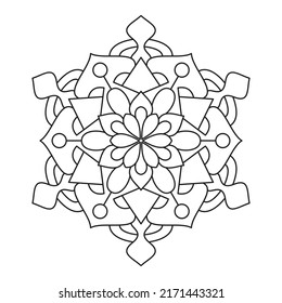 Mandala flower for coloring page