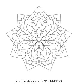 Mandala flower for coloring page