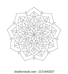 Mandala flower for coloring page