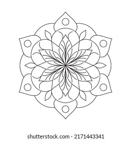 Flor de Mandala para la página de color