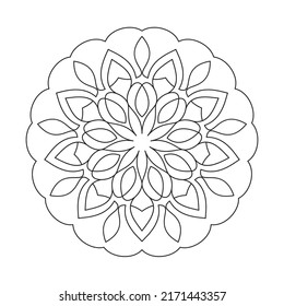 Flor de Mandala para la página de color