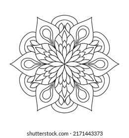 Mandala flower for coloring page
