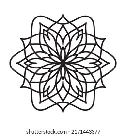 Mandala flower for coloring page