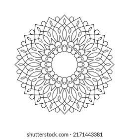 Flor de Mandala para la página de color