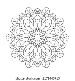 Mandala-Blume zum Färben