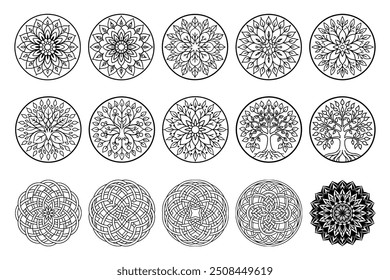 Pacote KDP para colorir Mandala Flower