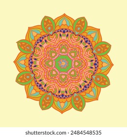 Decoración de flores de Mandala, Elementos decorativos, patrón oriental
