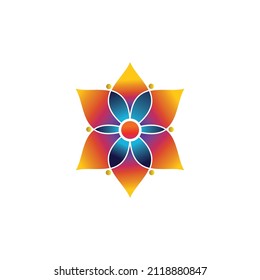 ilustración vectorial de decoración de flores de mandala