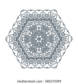 Mandala flower. Decorative elements of decoration. Ideal for coloring book page template