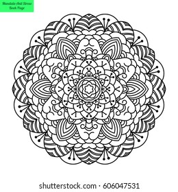 Mandala flower. Decorative elements of decoration. Ideal for coloring book page template.