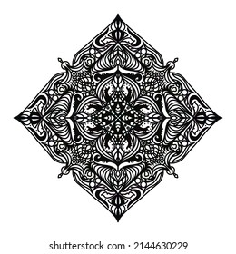 Mandala flower decorative elements vintage oriental pattern vector illustration or coloring book page pattern.