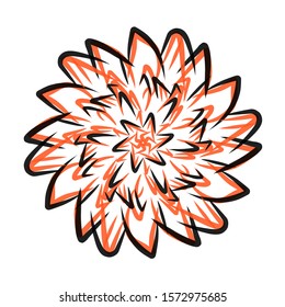 Mandala flower design. Colorful ornament decoration