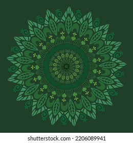 mandala flower design element black white design