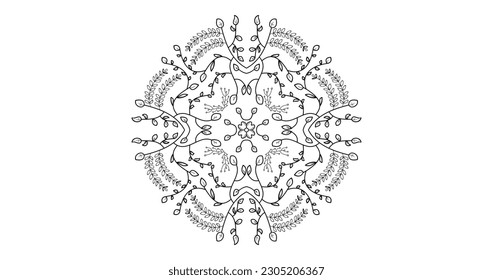 Mandala flower Design, Mandala floral, Minimalist mandala, Flores, flor, Mandala Art Vector, tattoo, print, logo, Mandalas Wallpaper, tree, tibet, yoga, india, outline, Black and White, pattern