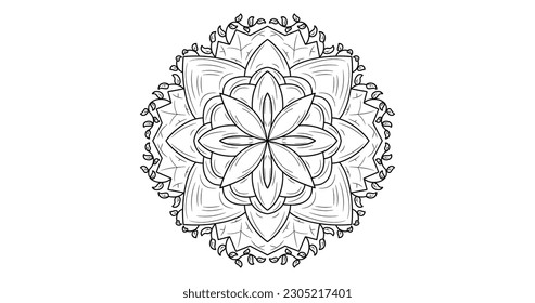 Mandala flower Design, Mandala floral, Minimalist mandala, Flores, flor, Mandala Art Vector, tattoo, print, logo, Mandalas Wallpaper, tree, tibet, yoga, india, outline, Black and White, pattern