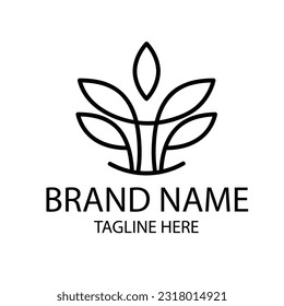 Mandala flower design logo for brand