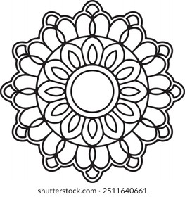 Mandala Blumendesign, Vektorgrafik