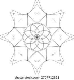 Diseño de la versión de flor de mandala eps 10 