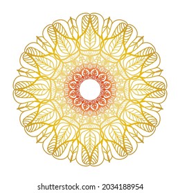 Mandala flower in ethnic style GOLD 