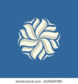 Mandala Flower Flat Logo Design