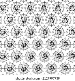 Mandala flower geometric black and white pattern vector background vector in illustration graphics vector