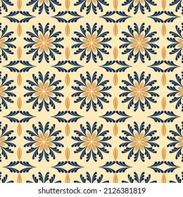 Mandala flower geometric color pattern. Seamless vector background vector in illustration