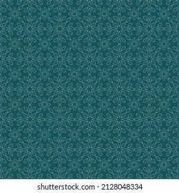 Mandala blüht geometrisches Muster. Nahtlose Vektorhintergrund-Textur, Vektorgrafik