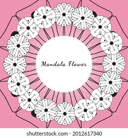 mandala flower  with gradient color EPS 10