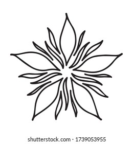 Mandala Blume Grafik Design Vektor-Illustration, Dekoration, Symbol, Logo, Kunst Tätowierungsskizze, Hintergrund Muster, Handzeichnung, Verwendung im Druck