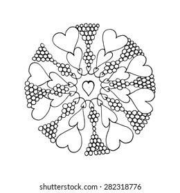 Mandala flower hand paint 