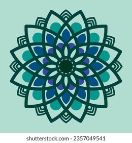 mandala with flower for Henna, Mehndi, tattoo, decoration. Decorative ornament in ethnic oriental style. Hand drawn background. Islam, Arabic, Indian. Mandalas for coloring book.