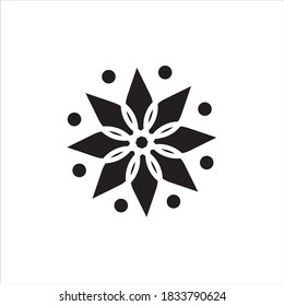  mandala flower icon Logo design Template Illustration Stock Vector 